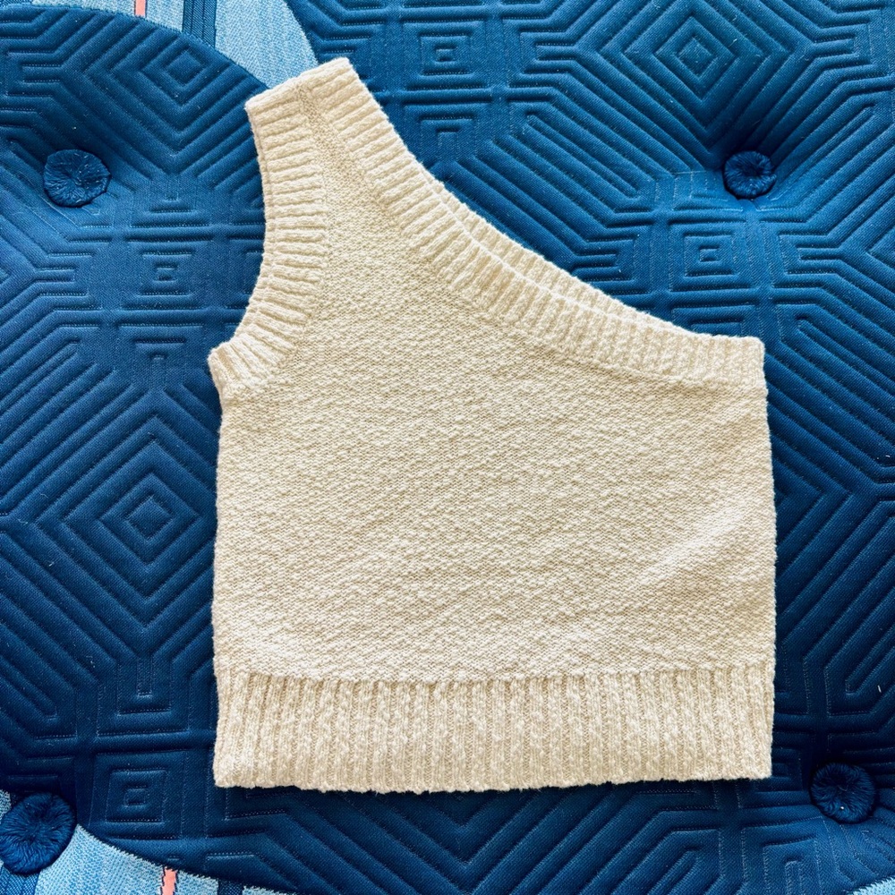 Madewell Knit One Shoulder Crop Top